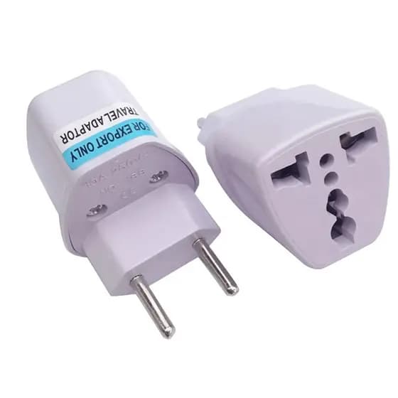 Kit 2 adaptador tomada universal padrão europeu