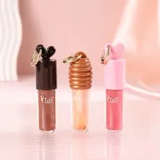 Kit Lip Oil Chocolate Honey Oil Peach com Acessórios Femininos Chaveiro