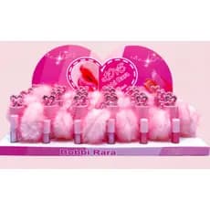 Box Fechado c/ 24 unidades 6 cores Lip Gloss Pompom Brilho Labial Glitter Bobbi rara box/24pcs