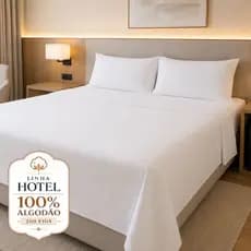Roupa de Cama Hotel Jogo Lençol 100% Algodão 200 Fios 4 peças Completo Casal Queen King