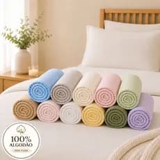 Lençol Algodão Roupa de Cama Casal Solteiro Queen King Percal 200 Fios Macio com Elastico