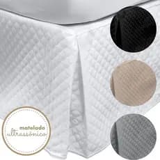 Saia Cama Solteiro Box Solteirão King Viuva Cores Neutras Decoração Moderna Quarto Tecido Matelada