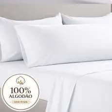 Roupa de Cama Jogo Completo 100% Algodão 200 Fios Lençol Fronha Corpo Cama Solteiro Casal Queen King