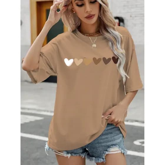 Camiseta Feminina Larga Oversized Manga Curta Verão Estilo Skatista Blusa Estreetwear Unissex Estam