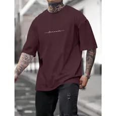 Camiseta Oversized Masculina Estilosa Manga Curta Leve T Shirt Bordada Personalizada Estampa Person