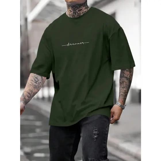 Blusa Oversized Minimalista Básica Casual Camiseta T Shirt Masculina Streetwear Estilo Rua Estampa