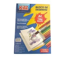 Bloco De Desenho A4 Branco 150g - KAZ