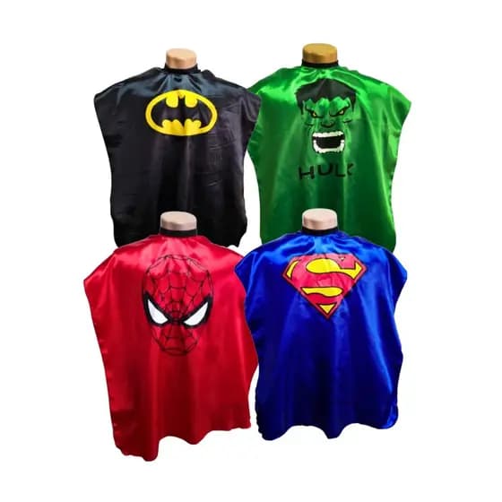 Kit 4 Capas de Corte Infantil Herois para Barbeiro/Cabelereiro P/ Cortar Cabelo de Criança Personalizada
