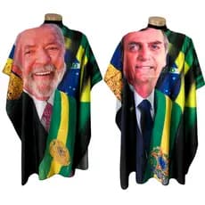CAPAS CORTE BARBEIRO CABELELEIRO BARBEARIA EM MICROFIBRA PERSONALIZADA CORTAR CABELO ADULTO LULA BOLSONARO DESENHOS