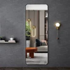 A MAIS QUERIDA DO BRASIL!  ESPELHO 1 METRO GRANDE RETANGULAR DE VIDRO DECORAÇÃO PARA SALA QUARTO BANHEIRO SUPORTE