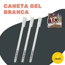 Caneta Gel Branca Marcadora Branca Permanente 0.6mm – Secagem Rápida