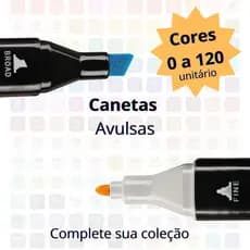 Cores Avulsa: #0 a #120 - Canetinha unidade, Caneta Marcadora Ponta Dupla Avulso