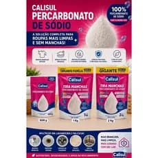 Percarbonato de Sódio 100% Puro Tira Manchas Roupas Brancas e Coloridas Sem Cloro