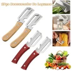 2 Pçs Descascador De Legumes Multi Funcional Slicer Egggie Com Abridor De Garrafa Para Cozinhar Diário Preparação De Ref
