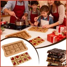 Molde De Barra De Chocolate De Silicone Grau Alimentício Flexível Fácil Liberação Para Lanches Sobremesas bunverbr
