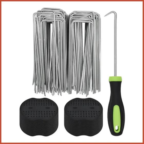 Estacas Para Jardinagem 50 Peças Em Forma De U Picos De Solo Com Juntas De Barraca De Acampamento Cerca Quintal Gramado