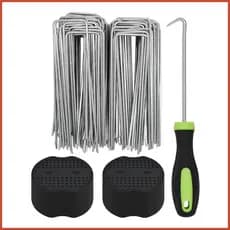 Estacas Para Jardinagem 50 Peças Em Forma De U Picos De Solo Com Juntas De Barraca De Acampamento Cerca Quintal Gramado