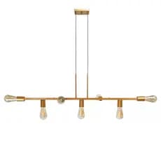 Lustre Luminária de Teto Jabuticaba Ciciliano 7 Lâmpadas p/sala de jantar, área Gourmet Cor DOURADO