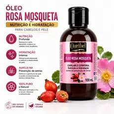 Óleo de Rosa Mosqueta  Ouribel | Nutrição Capilar e Corporal | Hidratação Profunda | Auxilia na Prevenção de Estrias