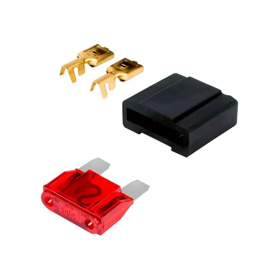 Kit Porta Fusiveis Lâmina Max E Fusivel 50 Amperes