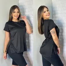 Blusa Feminina Academia Dry Fit Caminhada Treino camiseta tapa bum bum Musculação Camisa