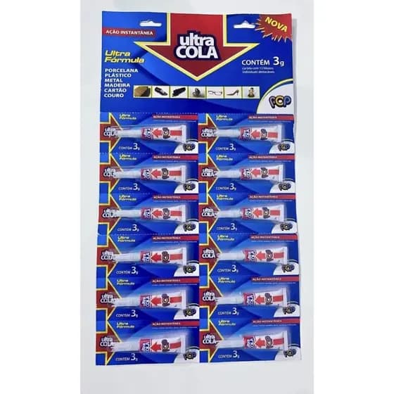 Ultra Cola Pop Cartela c/6/12 | surper bonde colca de secagem rápida