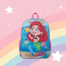 mochila escolar da sereia  infantil feminina sereia voltas as aulas bolsa