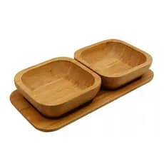 Conjunto de 2 Petisqueira de Bambu