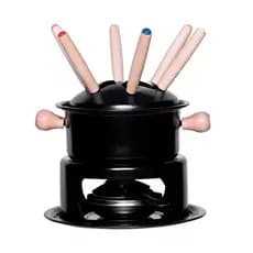 Conjunto de fondue preto 14 cm