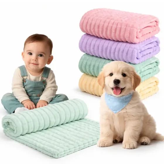 Manta Soft Canelada Baby Pet Premium 1,00 x 0,90