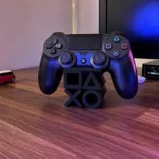 Suporte Controle PS4 Organizador Gamer Stand DualShock 4 Porta Controle Mesa Preto Branco