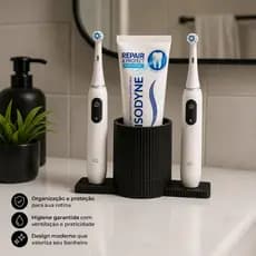 Suporte Escova de Dente Oral-B Elétrica Organizador Copo Removível Porta Escovas Porta Creme Dental