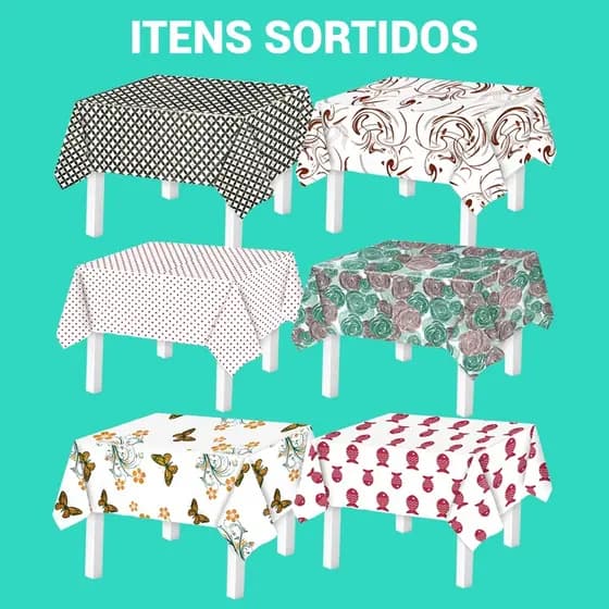 Toalha de Mesa PE 140x140cm Várias Estampas Sortidas - Envio Imediato