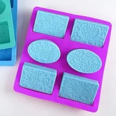 Formas De Silicone Ovais E Retangulares De 90g Para Sabonete
