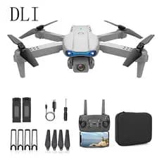 DLI Drone E99 Pro Dual Hd Câmera 2 Baterias Cor Cinza/Preto/Laranja
