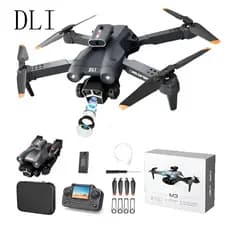 DLI Mini Drone M3 com Tela 4,3 Profissional com Resolução 4K Dual Camera Wifi 2 Baterias