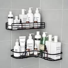 Prateleira de banheiro, shampoo, organizador de sabão, triângulo, suporte adesivo para parede, para cozinha e banheiro(Enviar imediatamente）