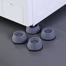 Kit 4 Apoio De Pé Máquina De Lavar Roupa Universal Amortecedor Silencioso Para Lavanderia E Cozinha