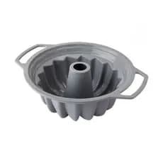 Forma de Silicone e Aço Inox Furada Cinza