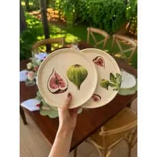 Conjunto 2 Pratos de Sobremesa Les Figues Cerâmica