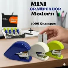Mini Grampeador 12 Folhas Cores