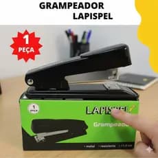 Grampeador Lapispel 11,5cm  De metal Resistente Grampeia até 16 páginas