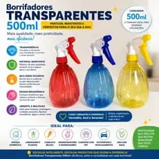 Borrifador Pulverizador COLORIDO Spray Plastico 500ml