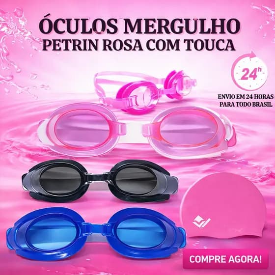 Óculos de Mergulho e Natação com Touca INFANTIL-Petrin