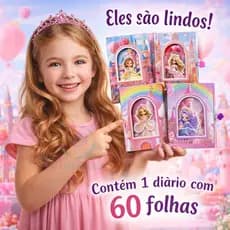 Livro Diário Mágico - Meus Segredinhos Menina | Com Cadeado  Atividade de Escrita para Crianças