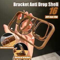 Luxo Atração Magnética Suporte Transparente Capa Traseira Para iPhone 16 15 14 Plus 13 12 11 Pro Max