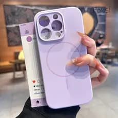 Capa Traseira Magnética De Luxo Para iPhone 16 15 14 Plus 13 12 Pro Max 11 Capas De Silicone À Prova De Choque