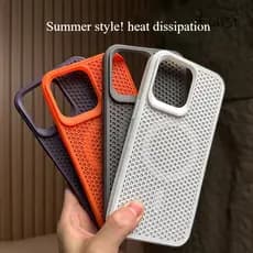 Capa De Silicone Luxuosa Com Dissipação De Calor Magnética E Respirabilidade Para iPhone 16 15 14 Plus 13 12 11 Pro Max