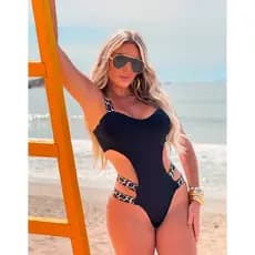 Maio Biquine modelador feminino afina cintura praia piscina com amarração