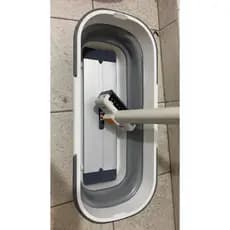 Painel de  liga  de  aluminio Rodo Mop Flat Seca C/ Balde Retratil Para Limpeza 。Acompanha 2Refil